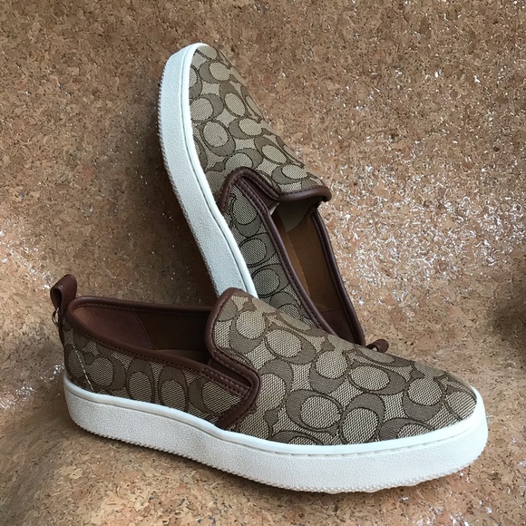 Coach Shoes - Coach Sig. Platform Lugged Khaki Sneaker Slip C115